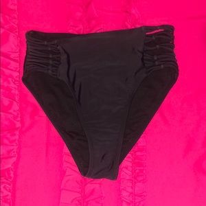 Black high waisted bikini bottoms